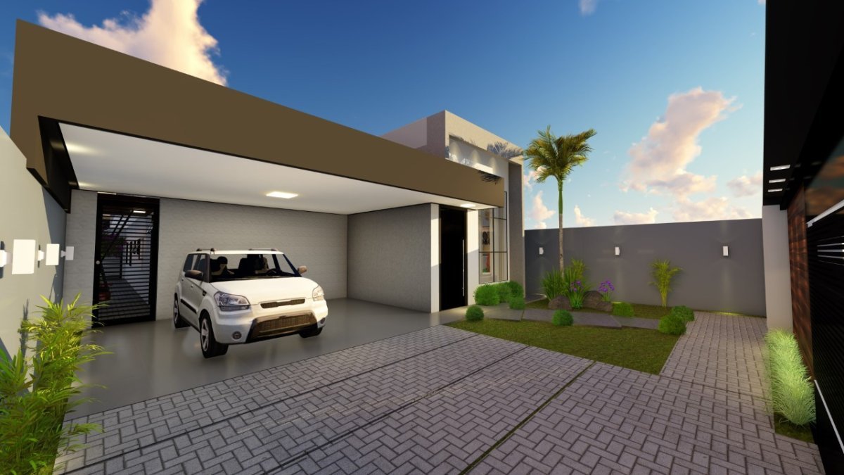 Residencia moderna 3 quartos modelo 2026 com hidromassagem